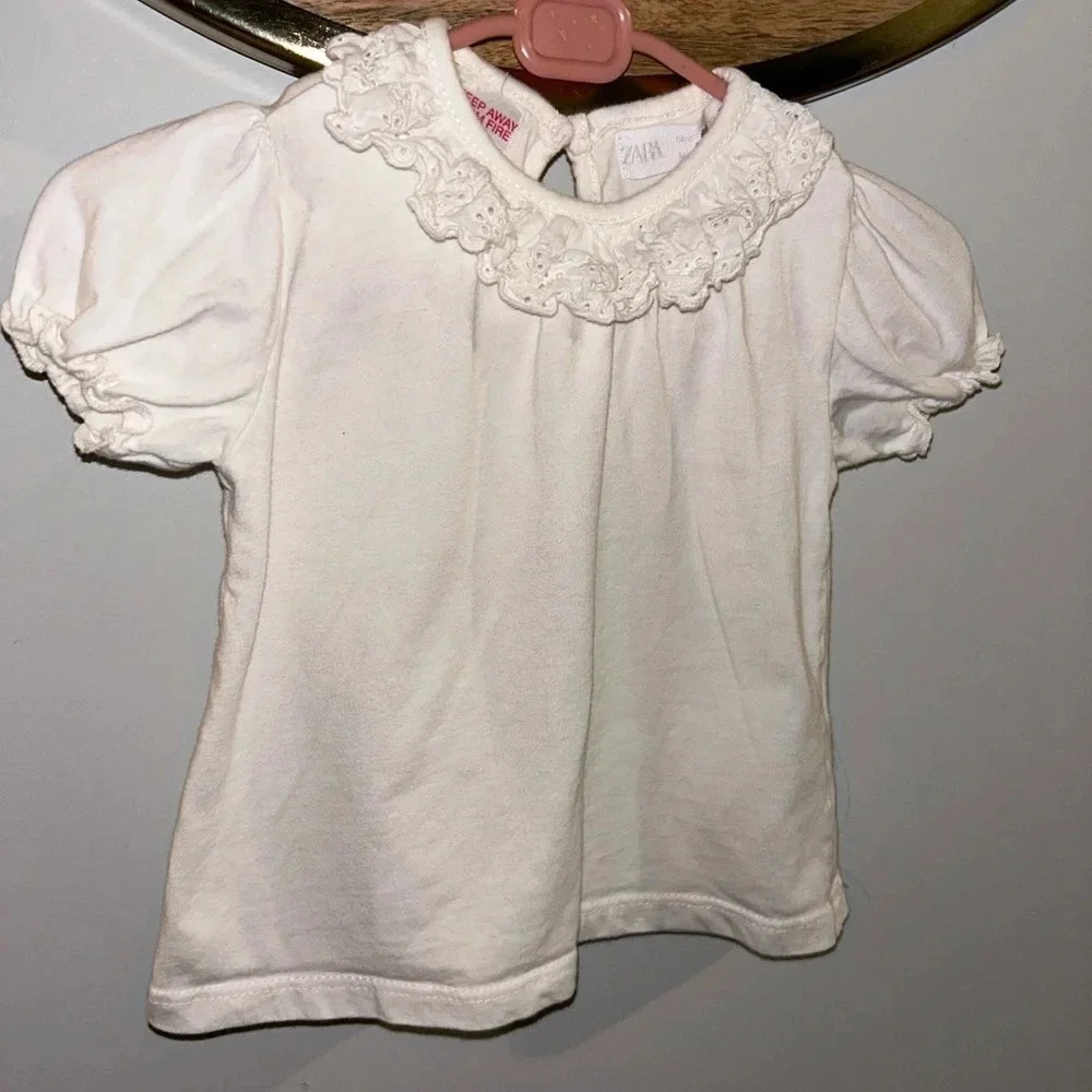 Zara White tshirt size 6-9 months